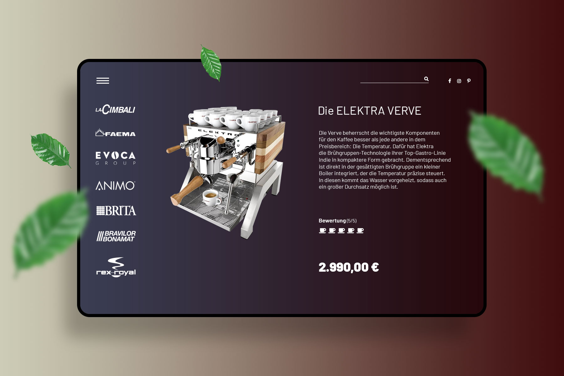 Referenzen-Web-Kaffeehaus